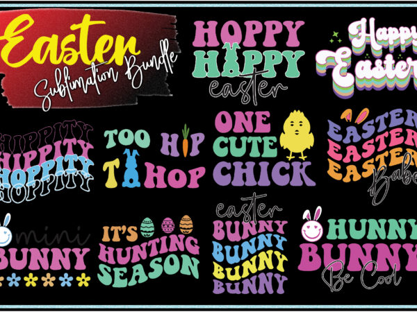 Easter sublimation bundle vector clipart