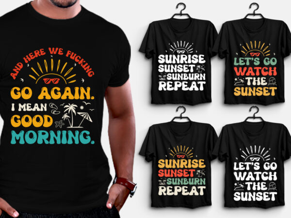 Sunset colorful t-shirt design