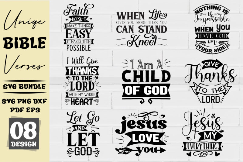 Bible Verse Svg Bundle - Buy t-shirt designs