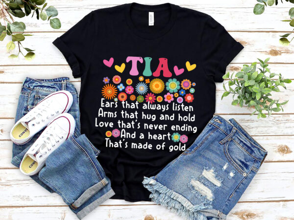 Tia grandmother appreciation tia grandma retro groovy nl 1303 t shirt designs for sale