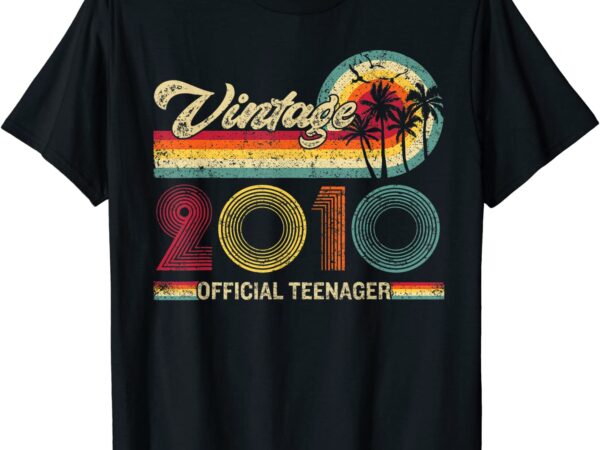 Vintage 2010 official teenager 13th birthday for teen boys t-shirt