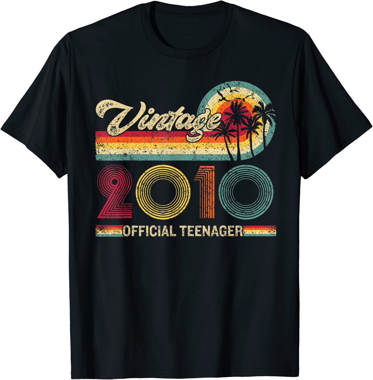 Vintage 2010 Official Teenager 13th Birthday for Teen Boys T-Shirt ...