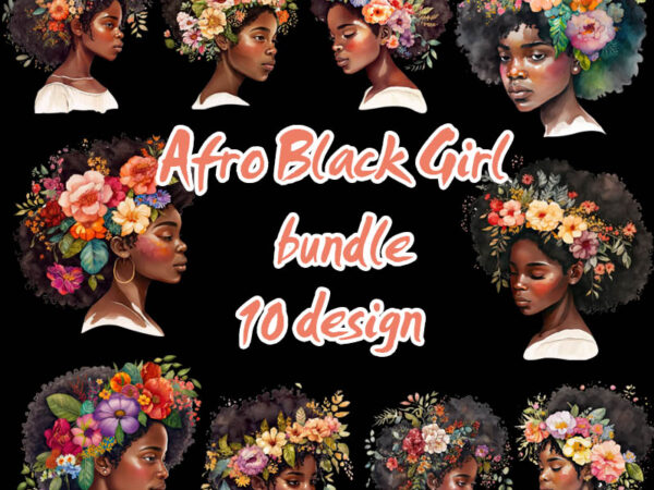 Afro black girl bundle, black queen png, queen png t shirt vector