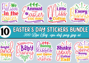 Easter’s Day Stickers Bundle,Easter SVG, Easter SVG Bundle,,Easter SVG, Easter SVG Bundle, Easter PNG Bundle, Bunny Svg, Spring Svg, Rainbow Svg, Svg Files For Cricut, Sublimation Designs Downloads Easter SVG