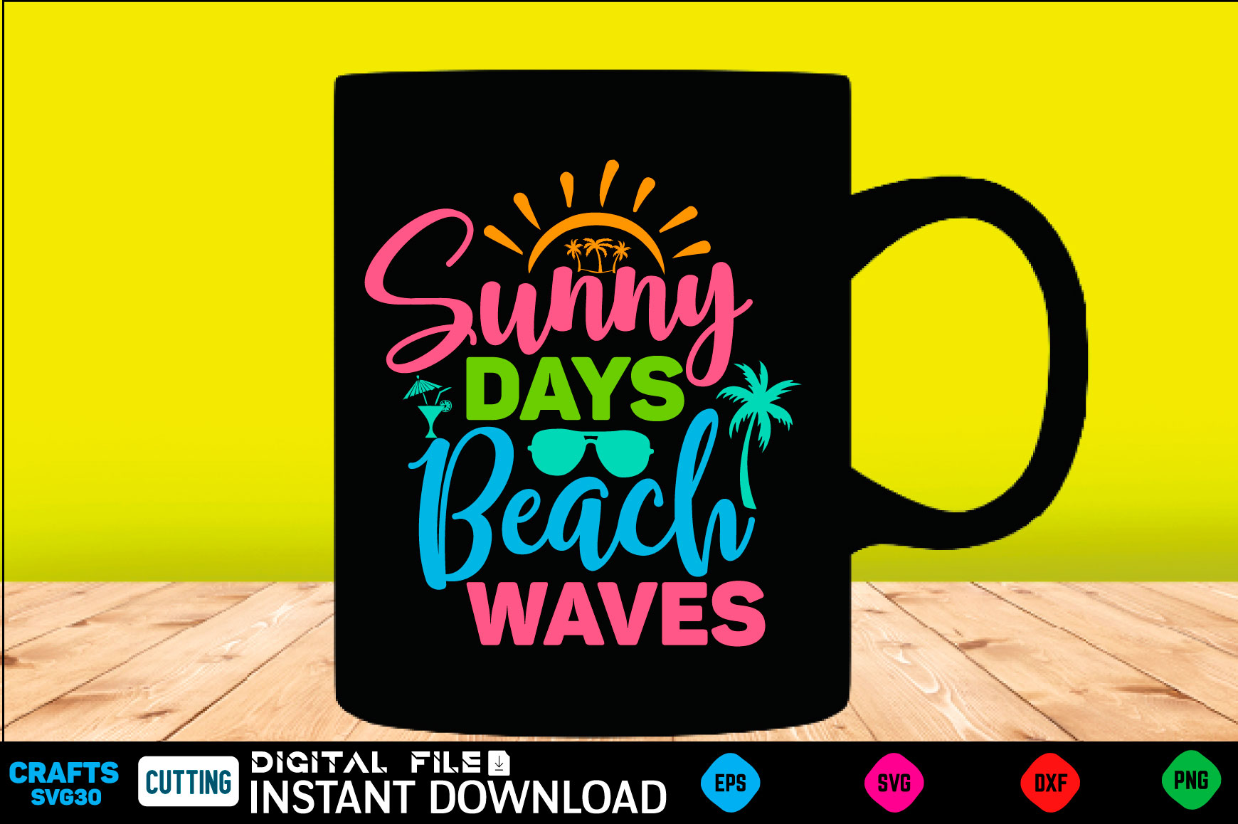 Beach Bum SVG - Retro Summer Shirt SVG - Hawaiian Flower