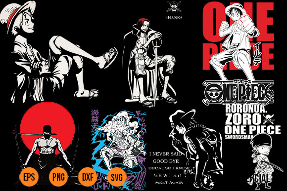 One Piece, Anime Bundle, One Piece Characters, Japanese SVG, PNG,EPS,  Unique design