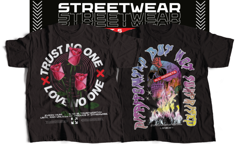 800 Urban Streetwear T-shirt Design Bundle, Urban Streetstyle, Pop