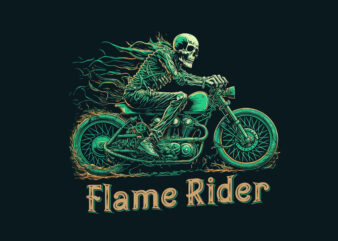 Skull, Biker. Vector illustration for t-shirt