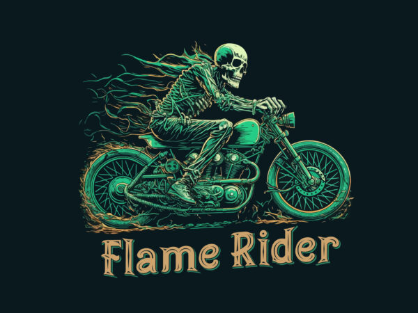 Skull, biker. vector illustration for t-shirt