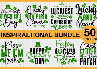 Happy St Patrick’s Day svg t-Shirt bundle Print Template, Lucky Charms, Irish, everyone has a little luck Typography Design
