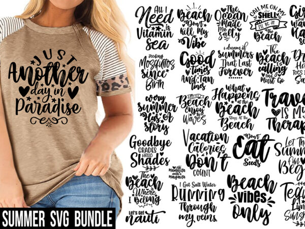 Summer svg bundle t shirt template vector