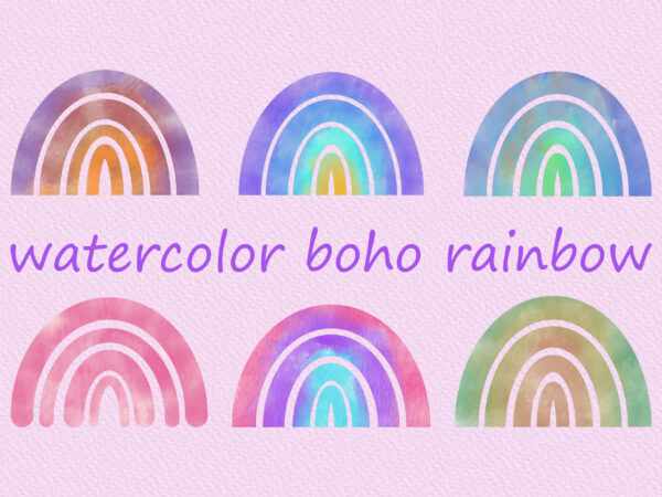 Rainbow Print - Pink