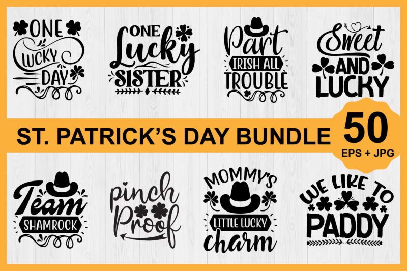 St.Patrick's Day Shirt Bundle Print Template, Lucky Charms, Irish, everyone has a little luck Typography Design Shirt Print Template, Typography Design For Shirt, Mugs, Iron, Glass, Stickers, Hoodies, Pillows, Phone