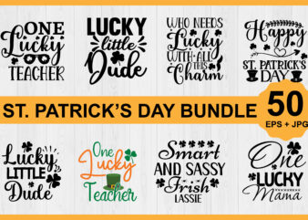St.Patrick’s Day Shirt Bundle Print Template, Lucky Charms, Irish, everyone has a little luck Typography Design Shirt Print Template, Typography Design For Shirt, Mugs, Iron, Glass, Stickers, Hoodies, Pillows, Phone