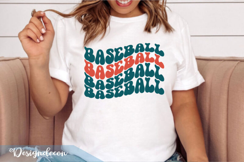 Baseball mom game day quotes retro groovy sublimation bundle svg t shirt vector file