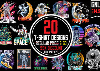 Astronaut T-shirt Bundle,20 Designs,on sell Design,Big Sell Design,Gimme Space T-shirt Design,Birthday Boy T-shirt design,stronaut T-shirt Design,Astronaut T-Shirt For Space Lover, Nasa Houston We Have A Problem Shirts, Funny Planets Spaceman
