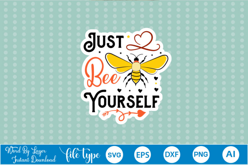 Bee Sticker Svg Bundle Bee Stickers Bundle Bee Sticker Bundle Honey Bee Sticker Bundle Print and Cut Stickers Printable Stickers Print and Cut Cricut Bees Stickers, Bee Stickers Bundle Bee