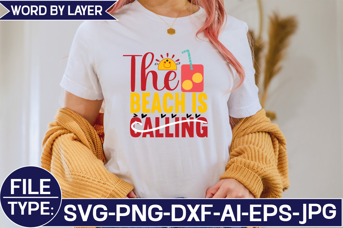 The Beach is Calling SVG Cut File - Buy t-shirt designs