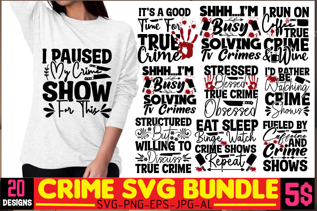 Crime SVG bundle,20 Designs,svg design, svg files for cricut, free