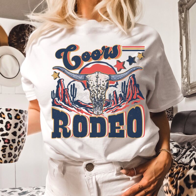 Western t-shirt design, retro country shirt design, cowboy t-shirt design, cowgirl shirt design