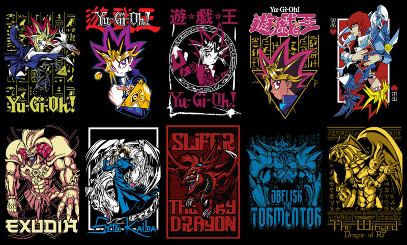 20 Yu Gi Oh Vector T-Shirt Designs Bundle - Buy t-shirt designs