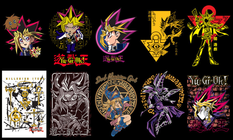 20 Yu Gi Oh Vector T-Shirt Designs Bundle - Buy t-shirt designs