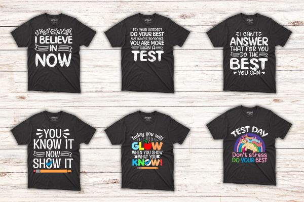 18 testing day t shirt design bundle,Testing day, test, testing, design, teacher, exam, t-shirt, probllama, test day, teacher testing day t-shirt,