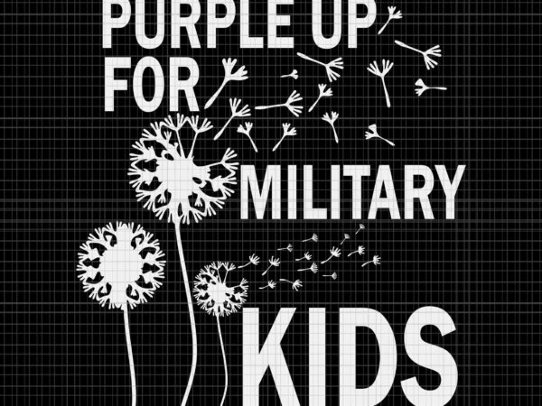 Purple up for military kids svg, month of the military child svg, military kids svg t shirt illustration