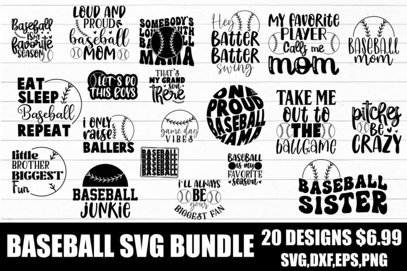 Baseball Svg Bundle Baseball Designs Buy T Shirt Designs