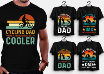 Dad Sunset Vintage T-Shirt Design