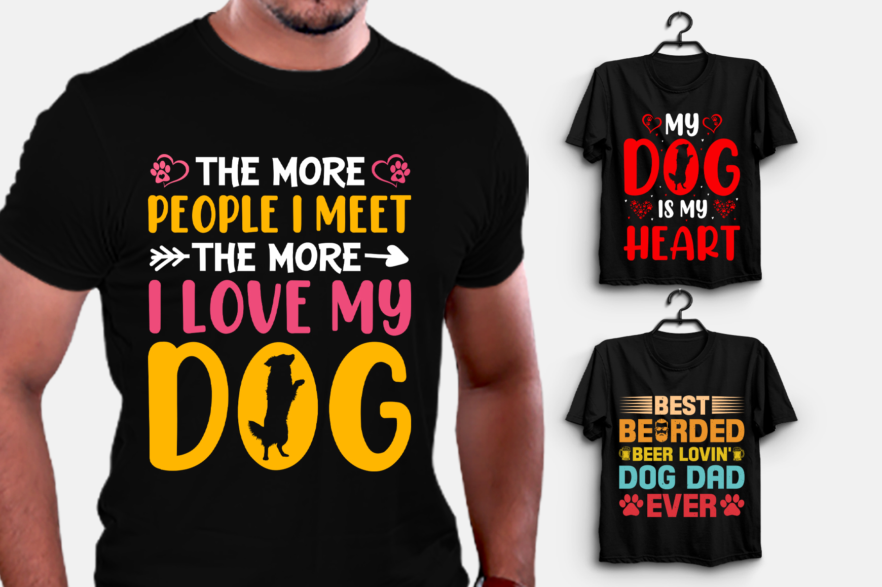 Dog T-Shirt Design Bundle-Trendy Pod Best T-Shirt Design Bundle - Buy t ...