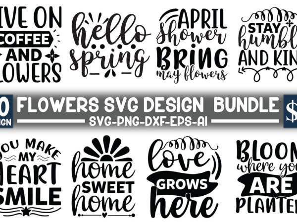 Flowers svg design bundle