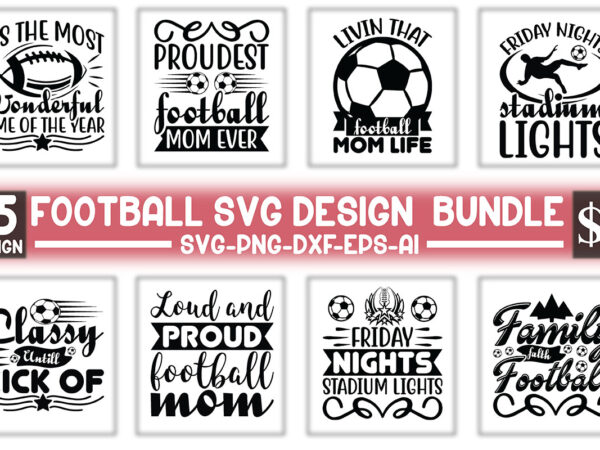 Football svg design bundle