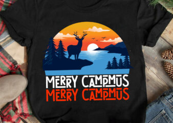 Merry Campmus T-Shirt Design, Merry Campmus SVG Cut File, Camping is My Happy Place T-Shirt Design, Camping is My Happy Place T-Shirt Design , Camping Crew T-Shirt Design , Camping