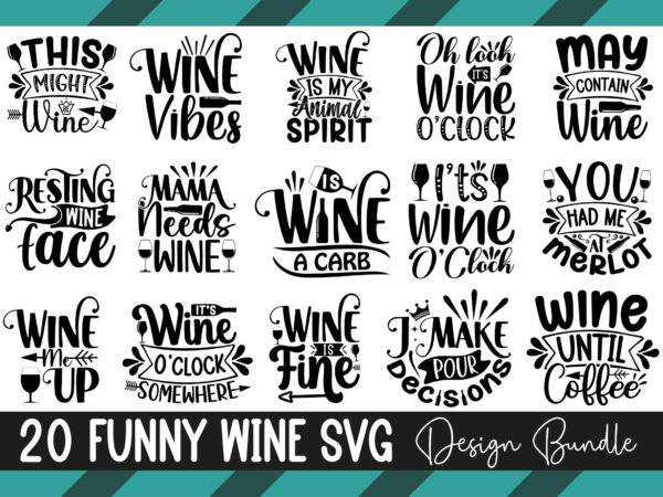 Funny wine svg design bundle