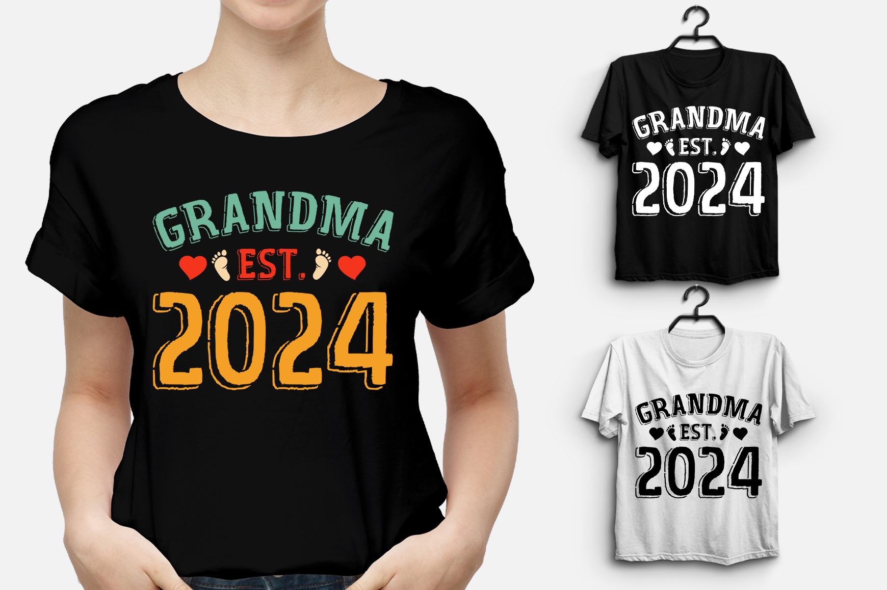 Grandma Est 2024 TShirt Design Buy tshirt designs