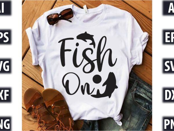 Fish on t shirt graphic design