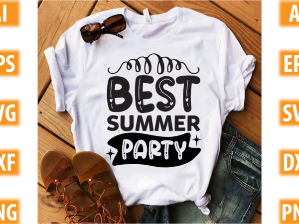 Best summer party t shirt template