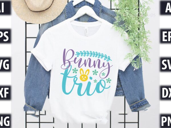 Bunny trio t shirt template