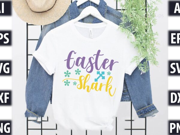 Easter shark vector clipart