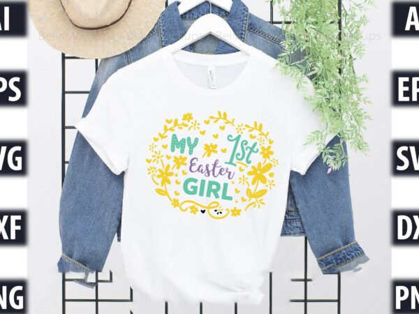 My first easter – girl t shirt designs for sale