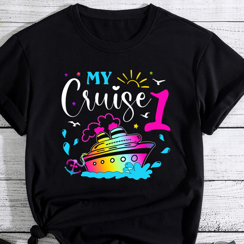 Kids My First Cruise, Girls, Boys, Kids, Funny Vacation Cruise T-Shirt PC