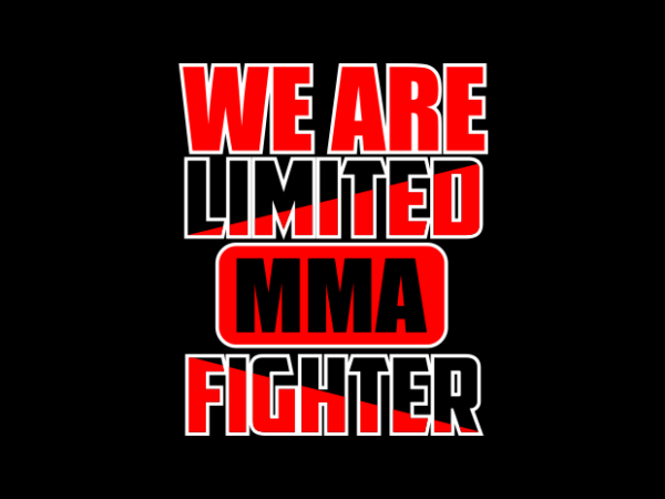 Limited mma t shirt vector graphic