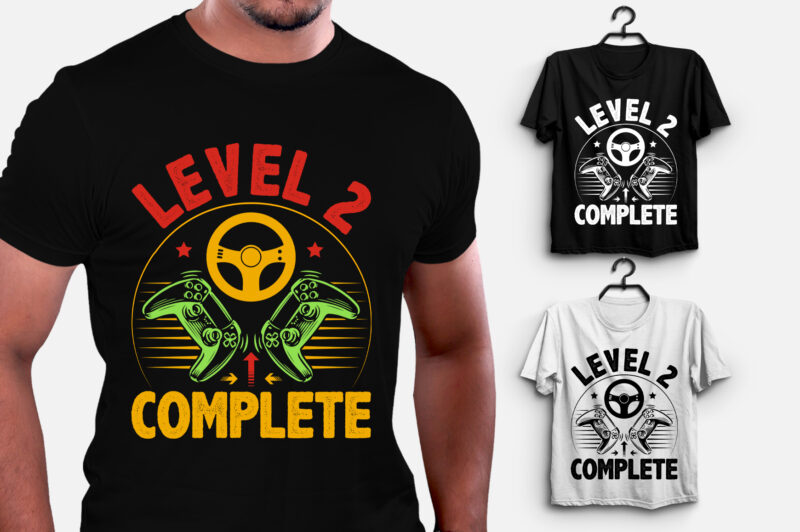 Level 2 Complete Gamer T-Shirt Design