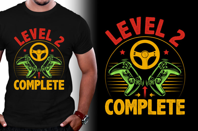 Level 2 Complete Gamer T-Shirt Design