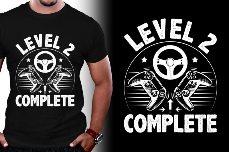 Level 2 Complete Gamer T-Shirt Design