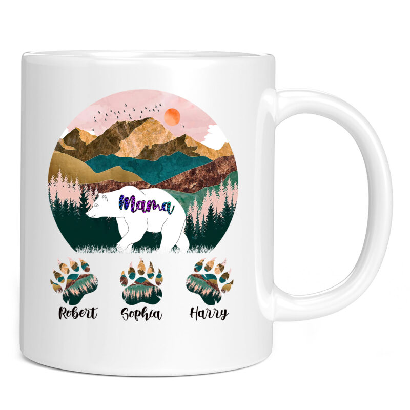 Mama Bear Mug . Christmas Mug for Mom Gift for New Mom 