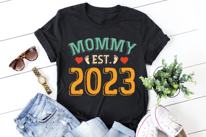 Mommy Est 2023 T-Shirt Design