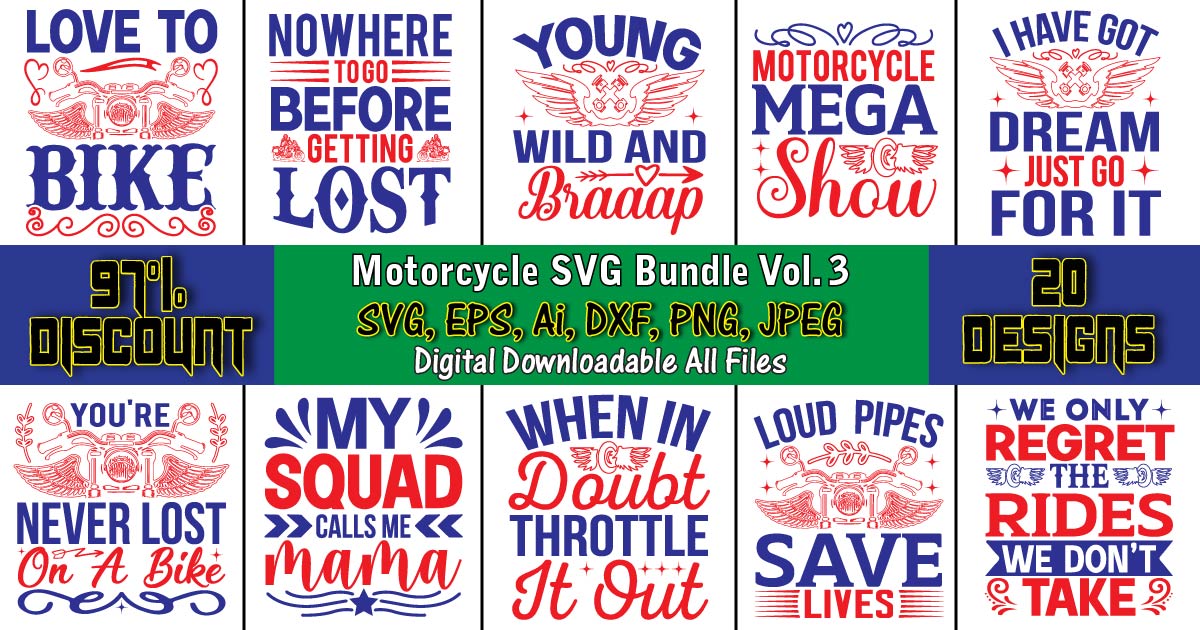 Motorcycle SVG Bundle Vol. 3, Motorcycle Svg, Motorcycle svg bundle ...