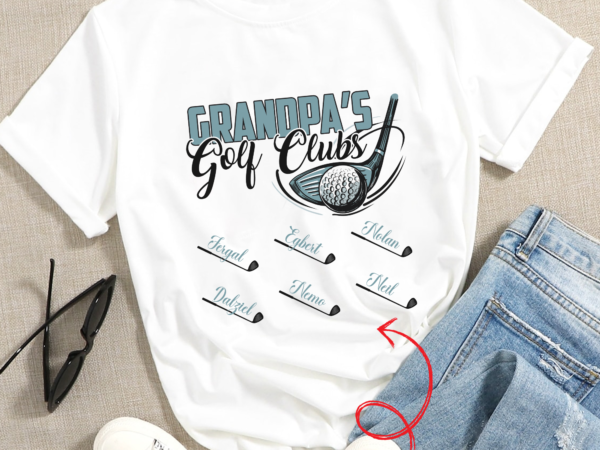Personalized Grandpa Golf Club shirt with grandkids names - golf gifts for  dad grandpa birthday gift for grandpa shirt, golfing dad - Buy t-shirt  designs